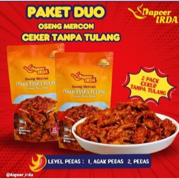 

Dapoer Irda Paket Duo Oseng Mercon Ceker Tanpa Tulang