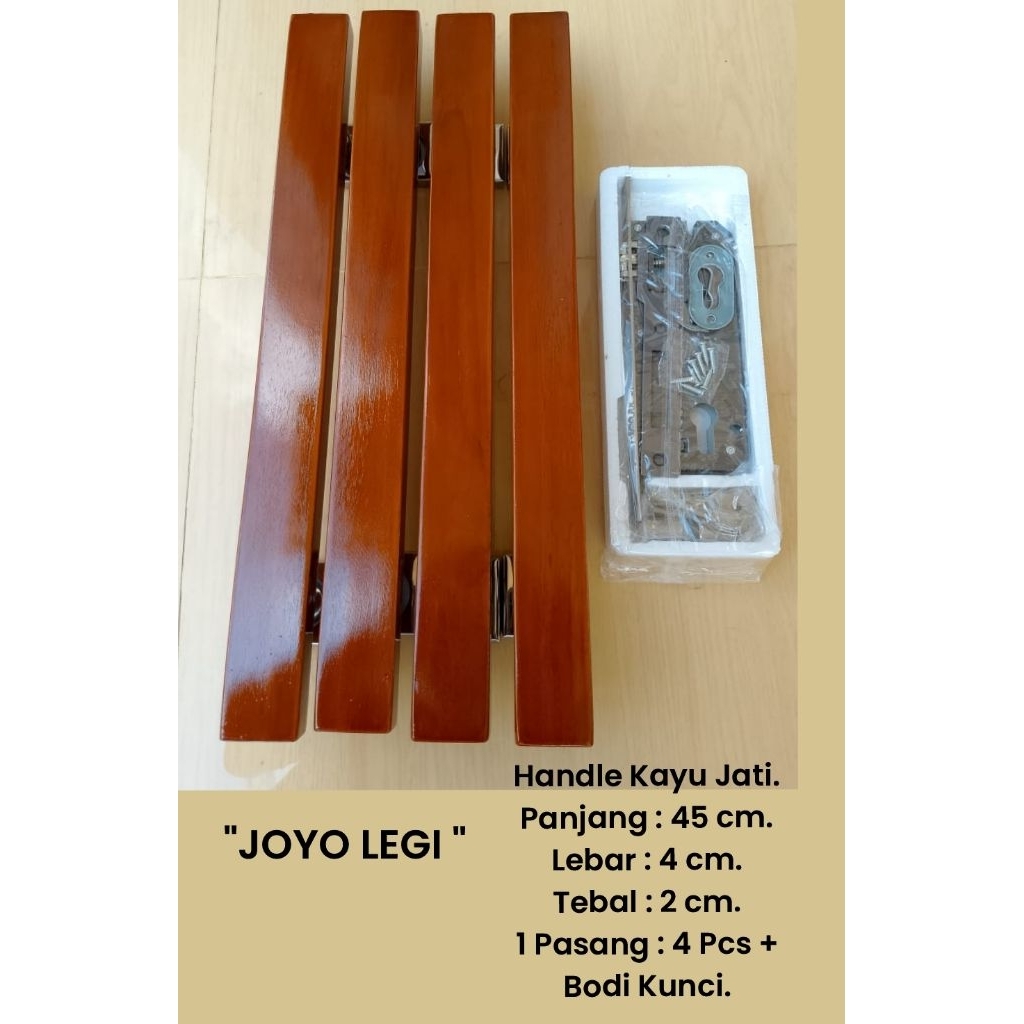HandleTarikanPintuKayuJatiKupuTarung+BodiKunci/Panjang45cm.