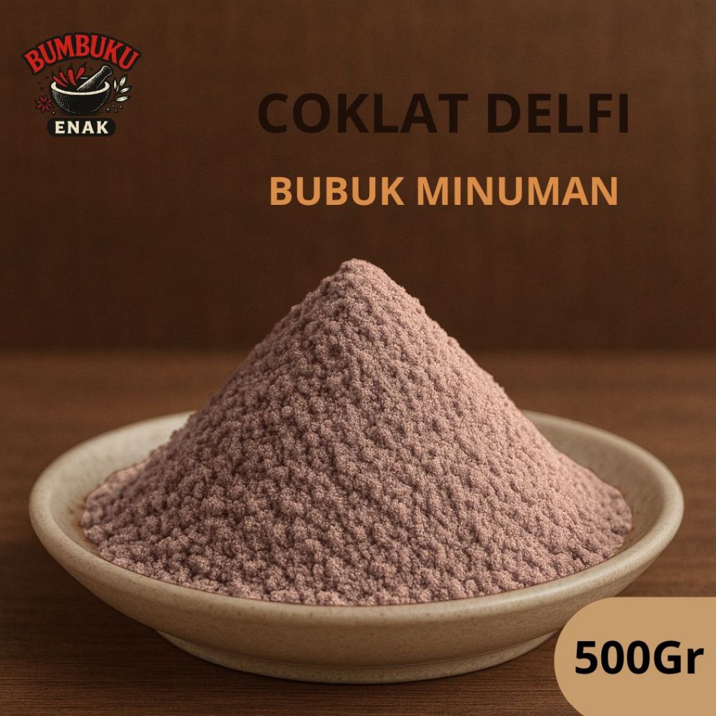 Bubuk Minuman Rasa Coklat Delfi 500gr – Coklat Premium Lezat untuk Cafe, Usaha Boba & Minuman Dingin