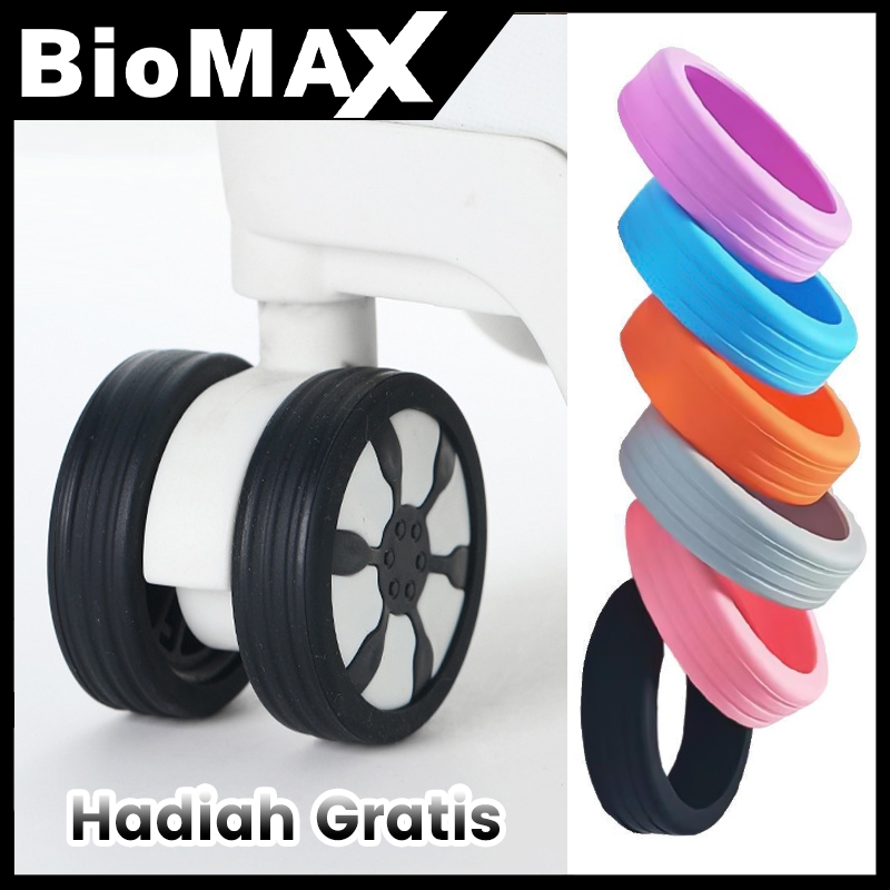 1Pcs Universal Silikon Pelindung Roda Koper 360 Luggage Trolley Wheel Kursi Silikon Protector Karet 