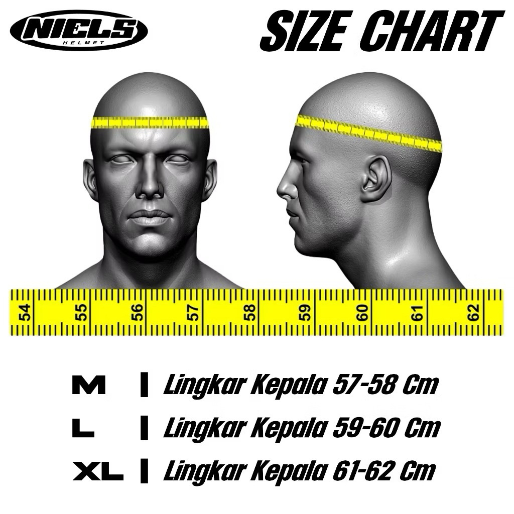 NEW PRODUCT HELM NIELS FINO RETRO BOGO DOUBLE VISOR SNI ORIGINAL