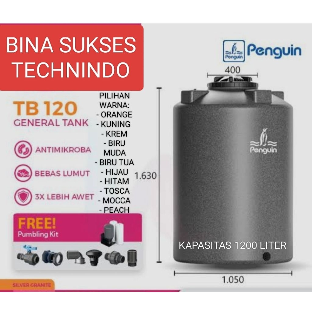 TANGKI / TANDON / TOREN MEREK PENGUIN TB120 TB 120 ( 1200L 1200 LITER )