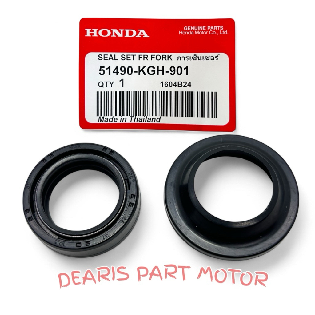 51490-KGH-901 Seal Shock Depan + Seal Tutup Abu Depan Honda Beat Fi Grand Genio Vario 125 All Honda