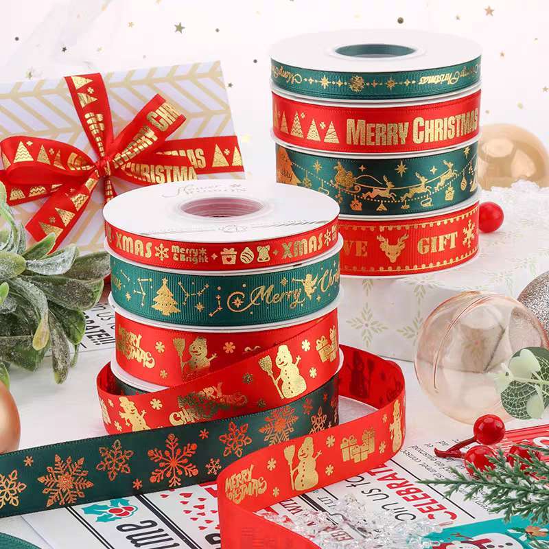 

(1roll 36meter) pita satin pita natal 2cm pita kado natal pita Merry Christmas pita hampers natal new 2025