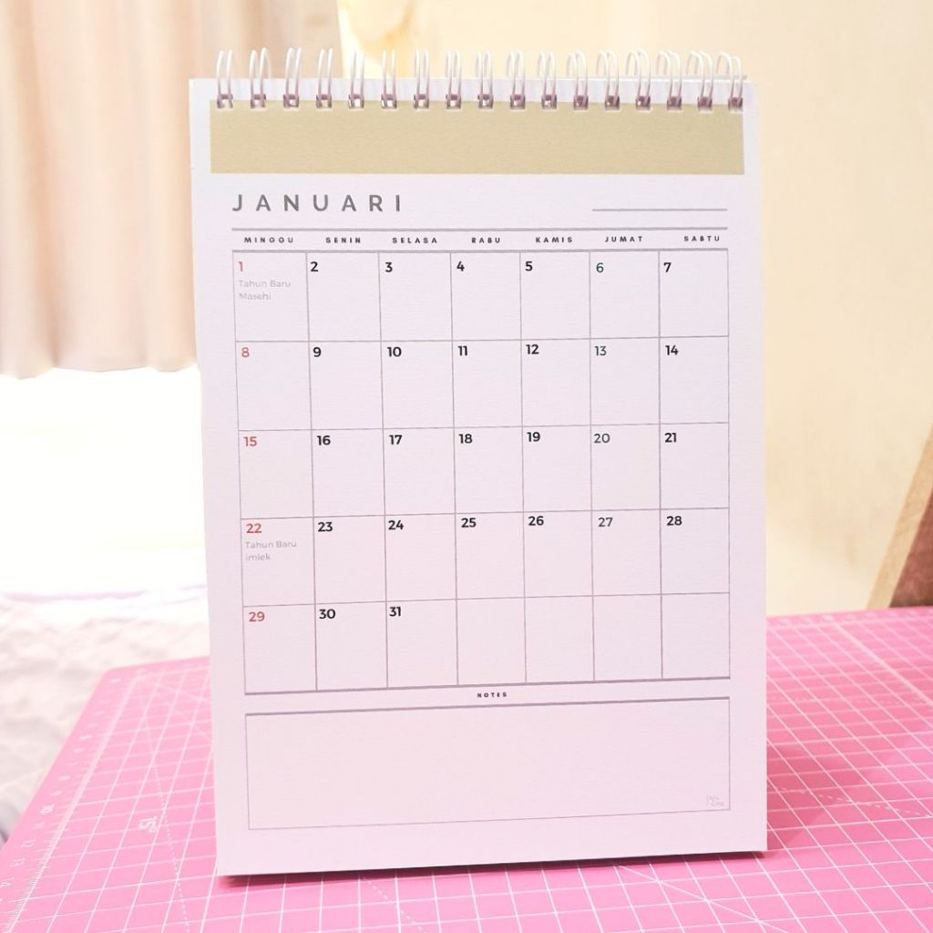 

Kalender Meja Planner 2025 / 2026 | A5 - Planner Bulanan Minimalis & Libur Nasional | Bisa Custom