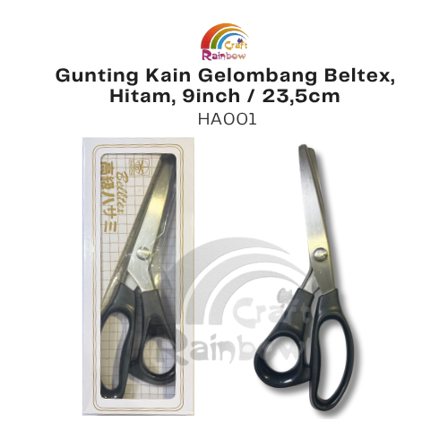 

Gunting Kain ZIGZAG dan Gelombang Kain Hitam Merah satuan pcs