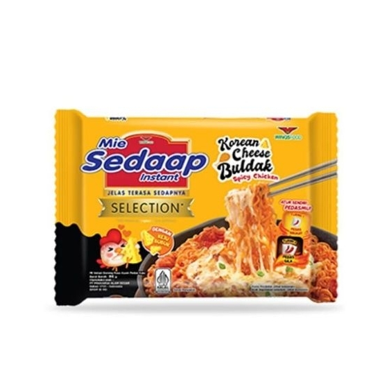 

Mie Sedaap Mie Instan Goreng Rasa Korean Cheese Buldak Kemasan isi 86 gram