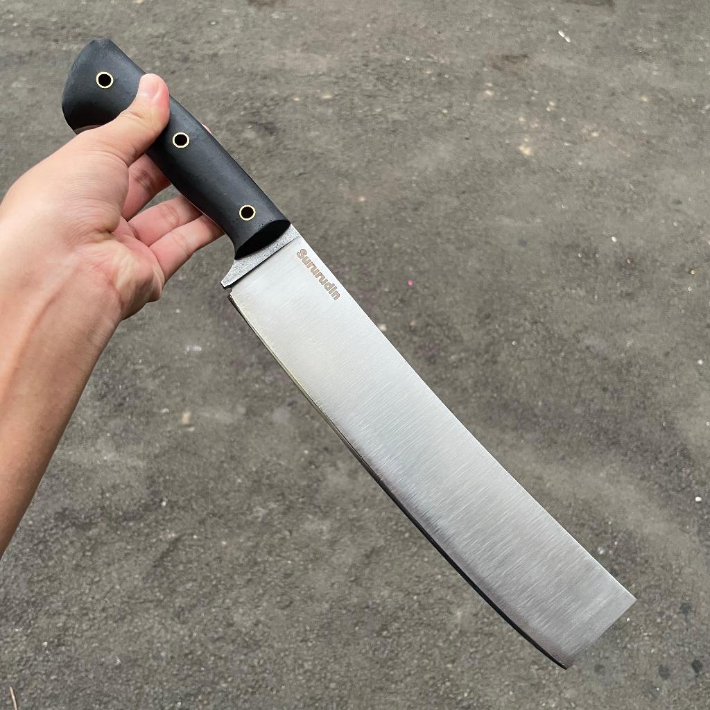Golok Chopper Alat Bantu Cacah Tulang Sapi Keras Bahan Sleipner A88 Full Tang