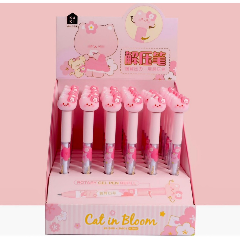 

(2PCS) PULPEN KUKI SPINNER KK-8091 SAKURA / BALLPEN / PENA