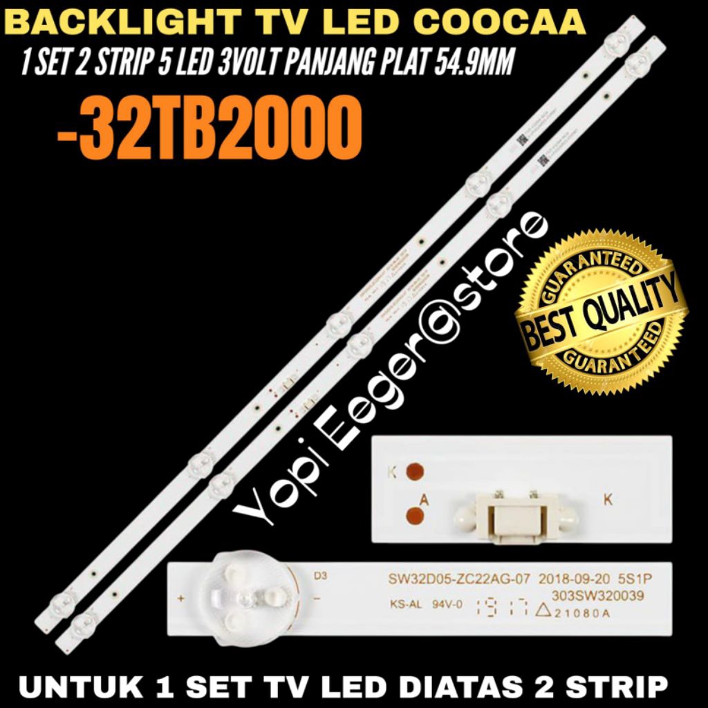 BACKLIGHT TV LED COOCAA 32 INCH 32TB2000 BACKLIGHT TV LED 32 INCH