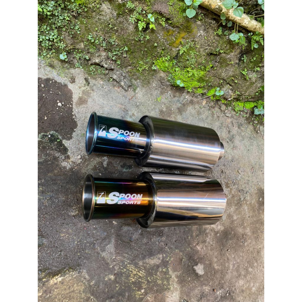 knalpot muffler tailpipe mobil type hks spoon cocok buat mobil bensin/solar (diesel)
