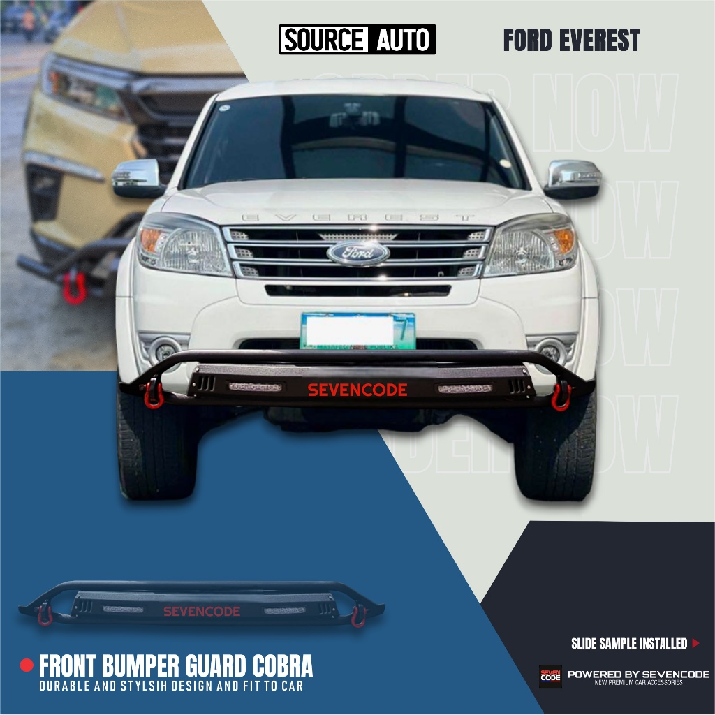 FRONT FULL BUMPER GUARD COBRA - TANDUK PENGAMAN DEPAN BY SEVENCODE - FORD EVEREST