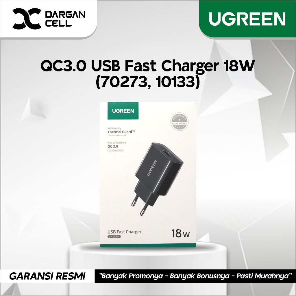 UGREEN ADAPTER QC3.0 USB FAST CHARGER MFi 18W (70273)