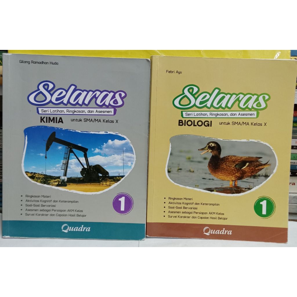 BUKU PAKET KIMIA DAN BIOLOGI SELARAS UNTUK SMA KELAS 10 QUADRA