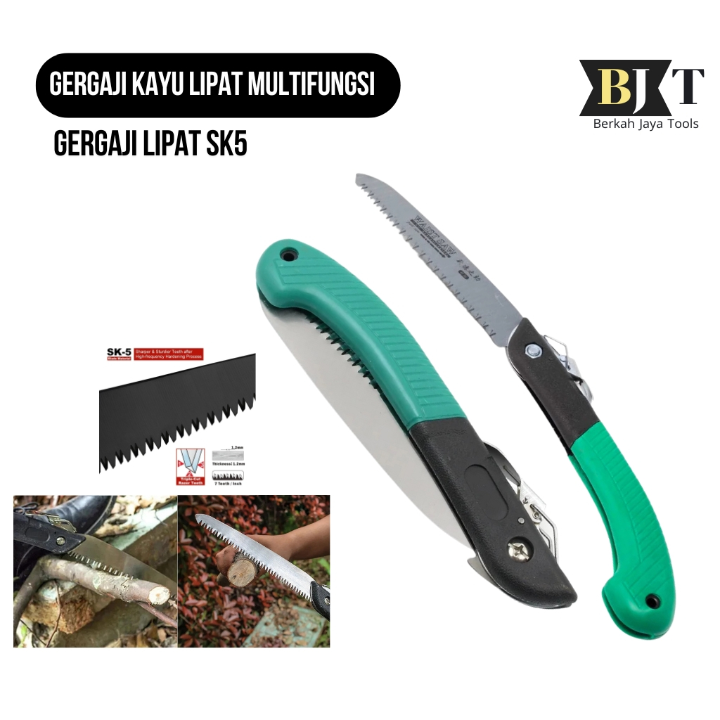 Gergaji Kayu Portable Tajam Multifungsi Gergaji saku Portable Gergaji Dahan Bisa Dilipat Mini SK5