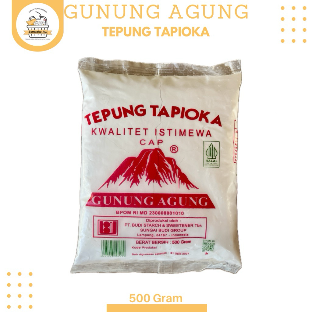 

Tepung Tapioka Gunung Agung 500g – Tepung Kanji Halus untuk Masakan & Kue