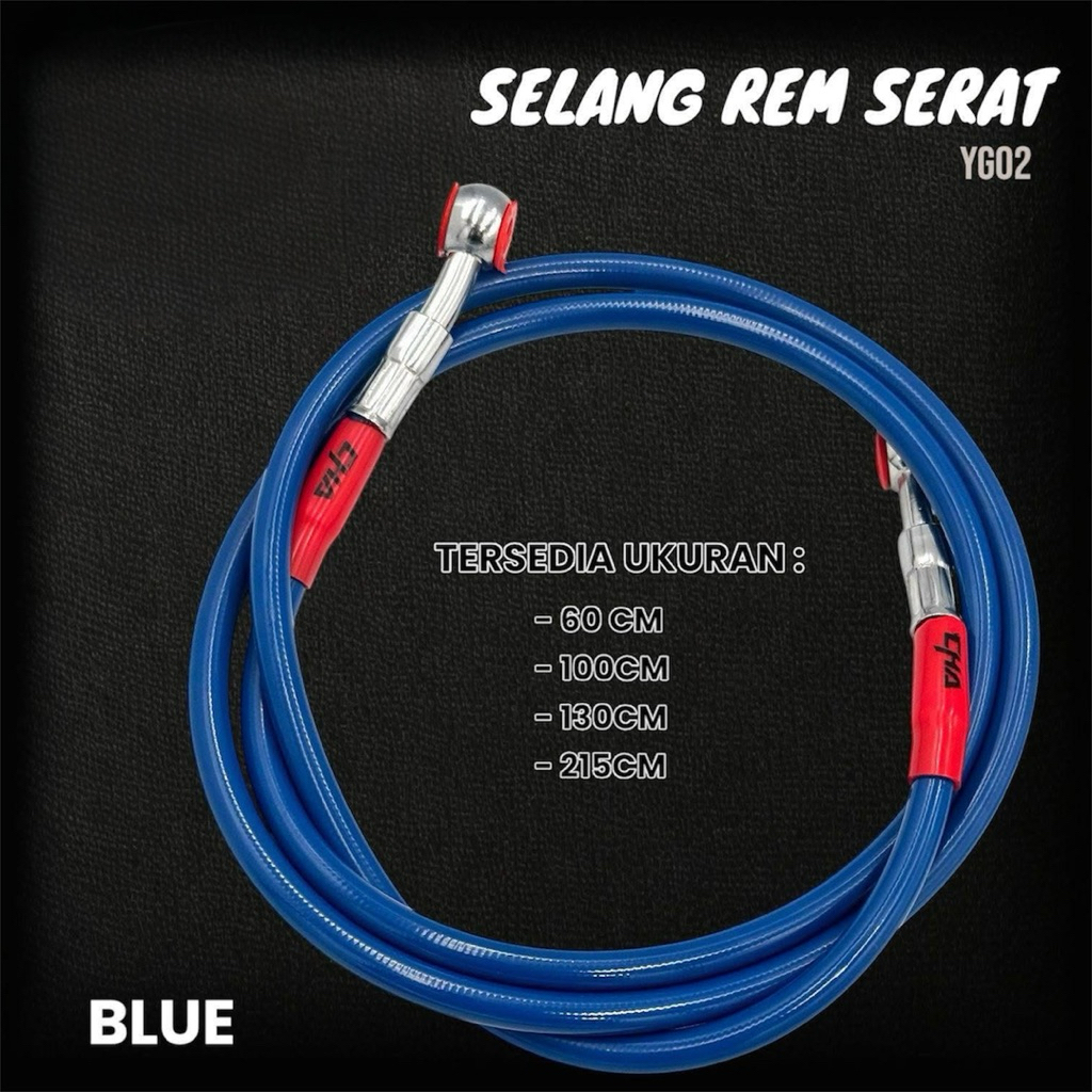 Selang Rem Depan & Belakang variasi Carbon Warna Model TDR 60cm 100cm 130cm Universal Motor Beat mio