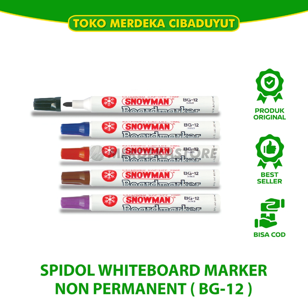 

Spidol Whiteboard Marker / Snowman ( SATUAN )