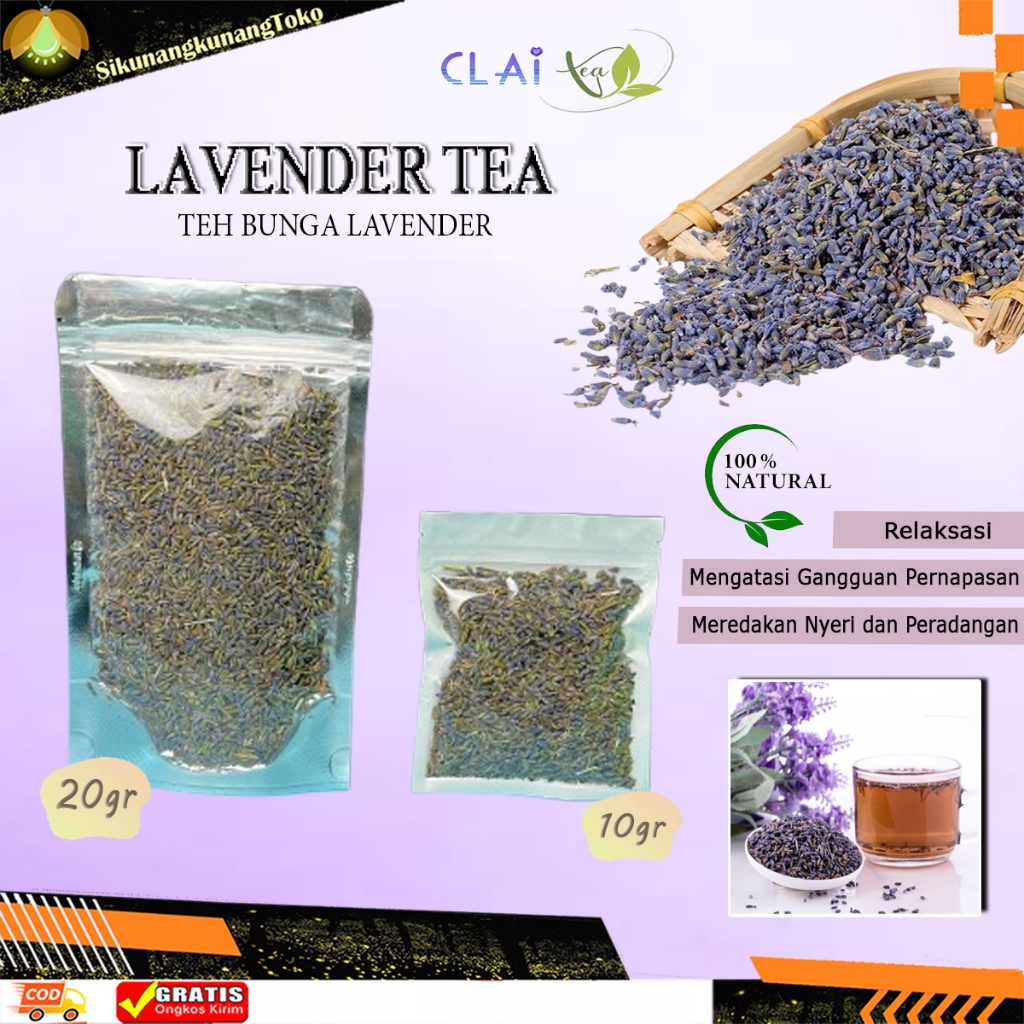 

(skn) Teh Lavender Kering Rempah Bunga lavendel leaf organik minuman herbal lavendula flower tea