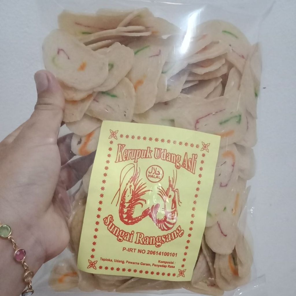 

Kerupuk udang asli Sungai rangsang Berat 500gr
