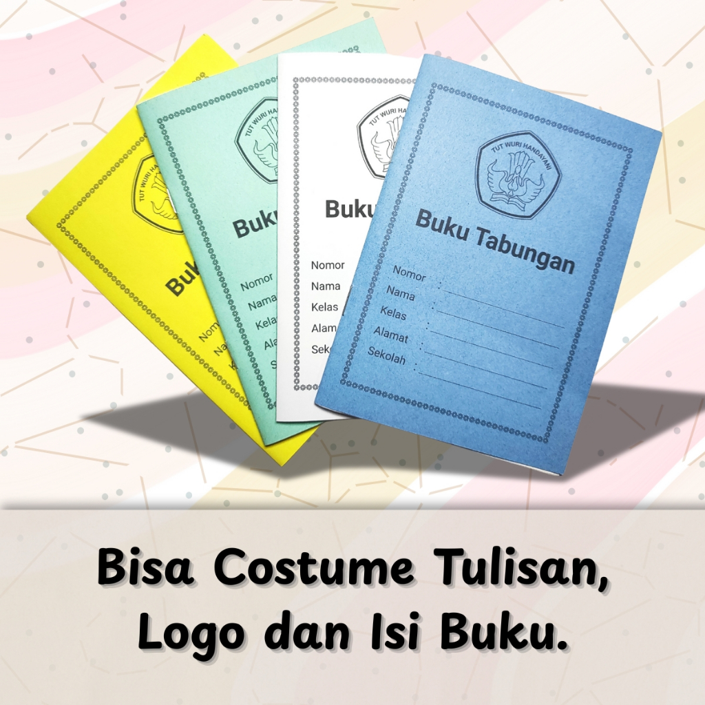 

(Boleh Costum) Buku tabungan ukuran A6 tegak 20 Halaman