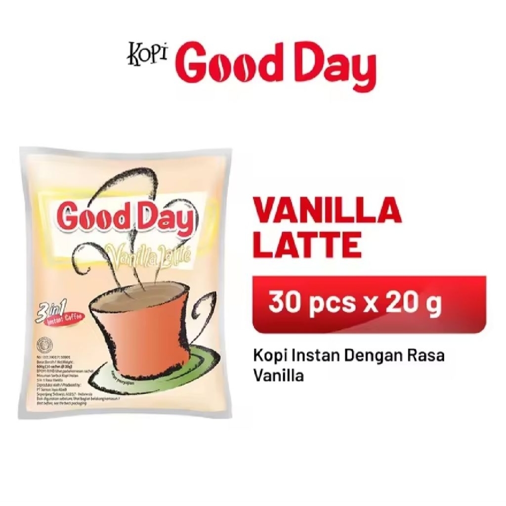 

GOOD DAY Vanilla Latte 1 Bag (30 x 20 gr)