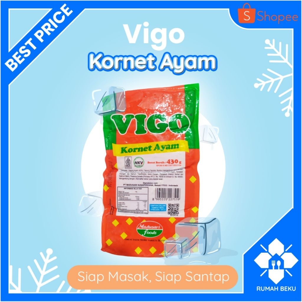 

Kornet Ayam Siap Goreng - Tebal & Gurih - 430gr | Rumah Beku