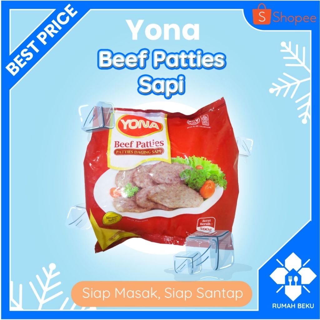 

Beef Patties Siap Goreng - Tebal & Gurih - 500gr | Rumah Beku