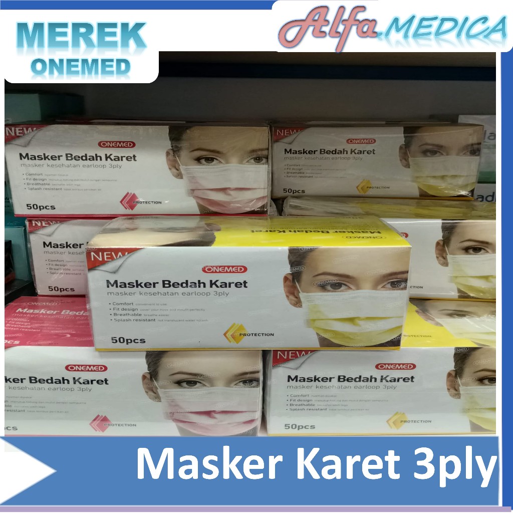Masker Karet Onemed / masker karet hitam