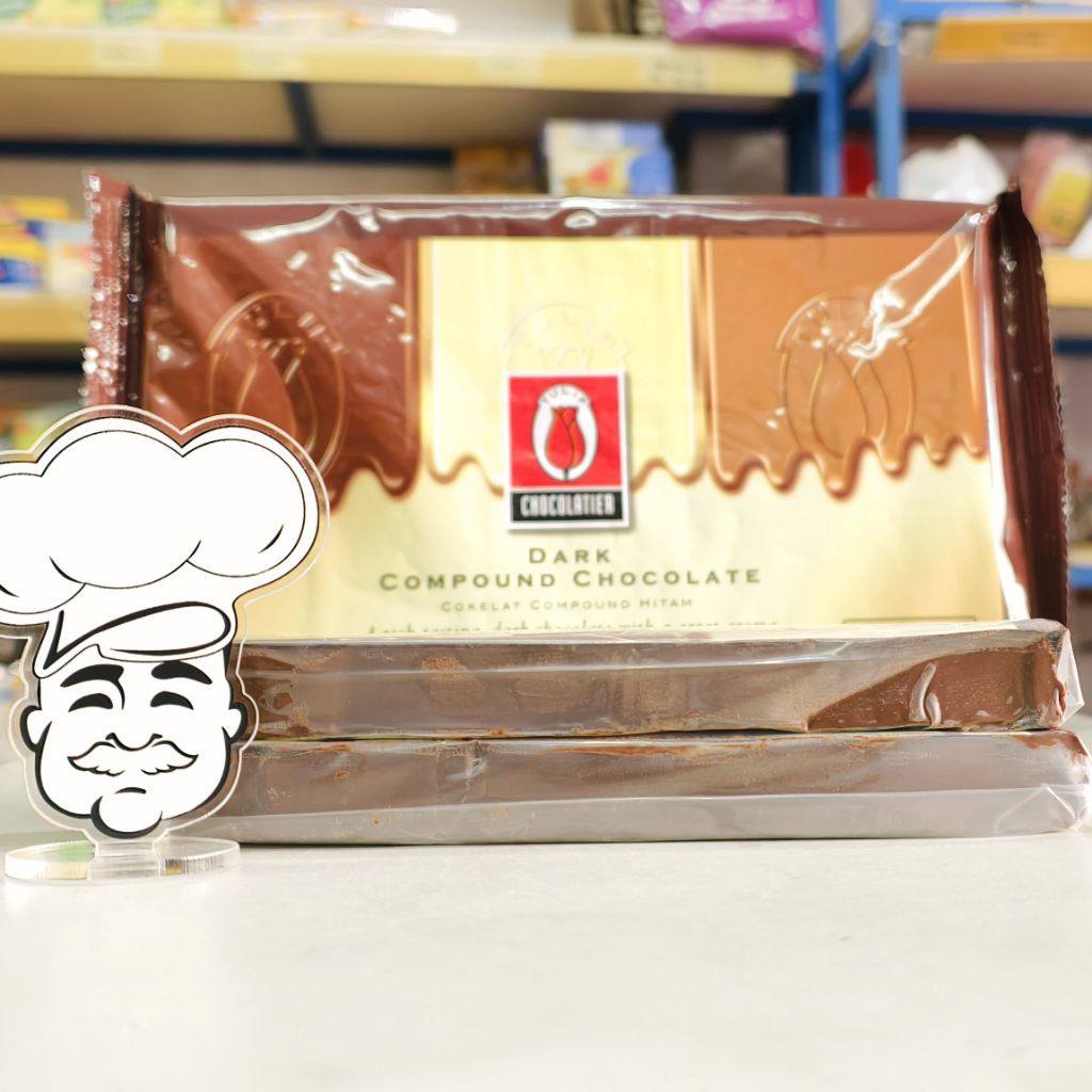 

Tulip Dark Chocolate Compound 200Gr / Dark Coklat Tulip 200Gr / Coklat Dark Compound Tulip
