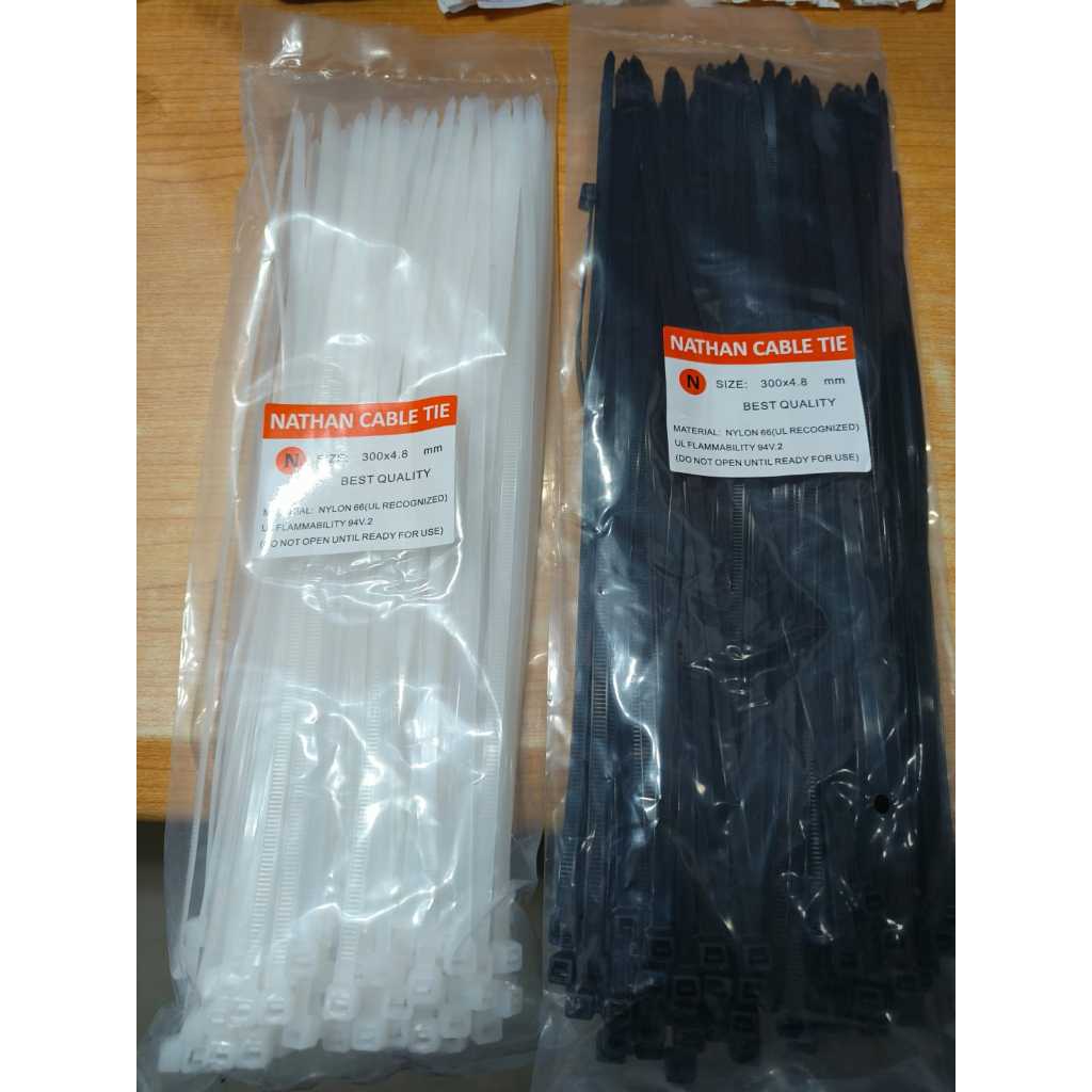 

Promo 300 Kabel Stik / Tali Tis / Cable Ties Tebal Nylon 30Cm X 4,8Mm