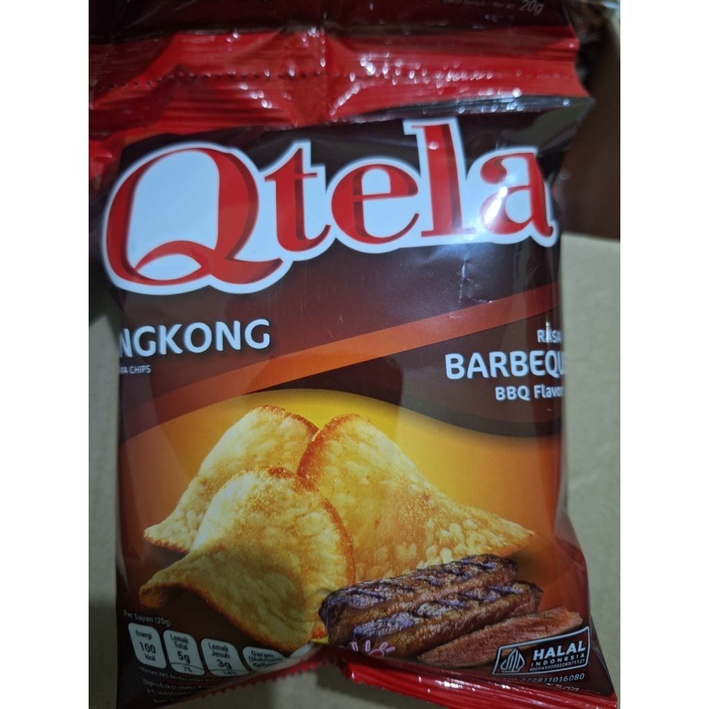 

Qtela rasa barbeque 20gram 1 renteng isi 10 keripik singkong