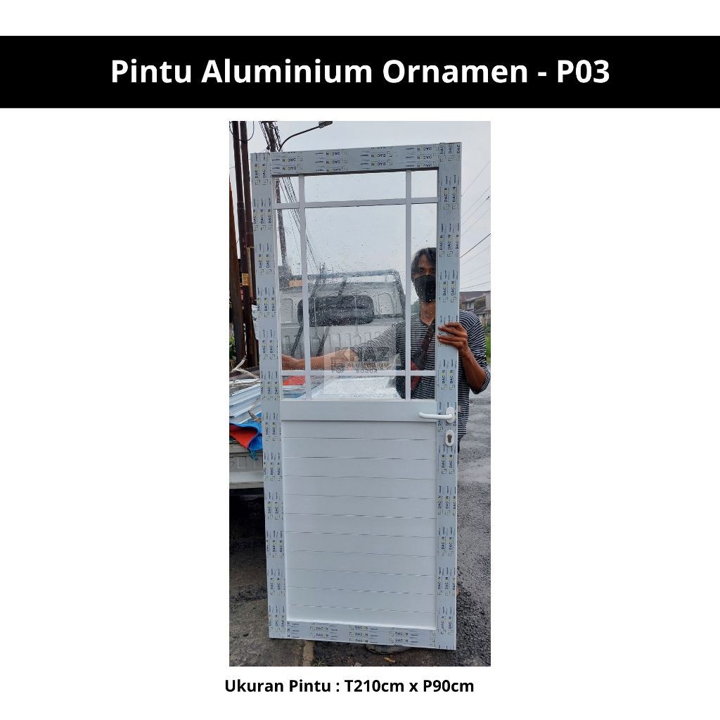 Pintu Alumunium / Pintu Kamar Alumunium / Pintu Ornamen - P03