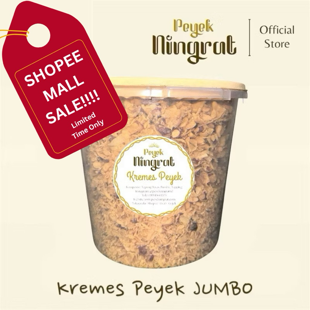 PEYEK NINGRAT - Kremes Rempeyek JUMBO Semua Varian | Peyek Kacang | Peyek Teri | Peyek Udang Rebon |