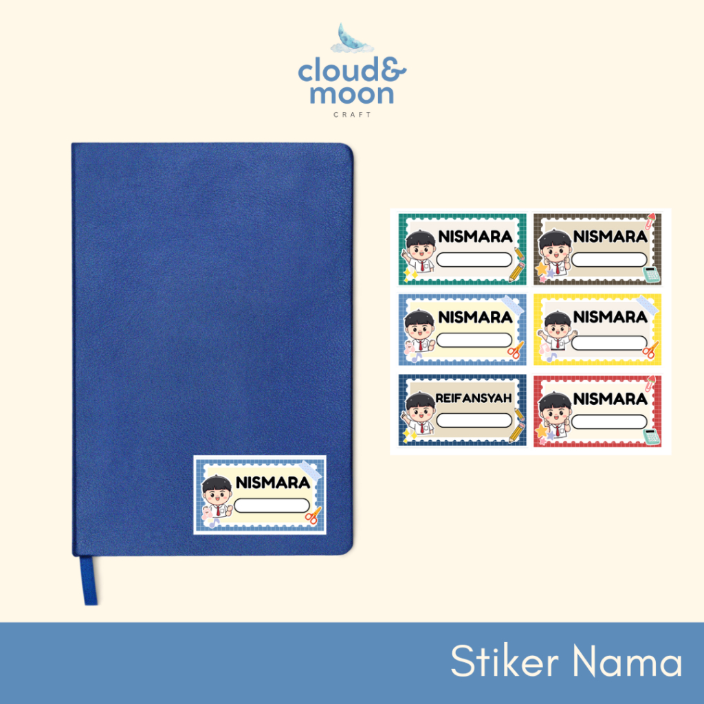 

Stiker Nama Custom (Nama, Mata Pelajaran, Sekolah)