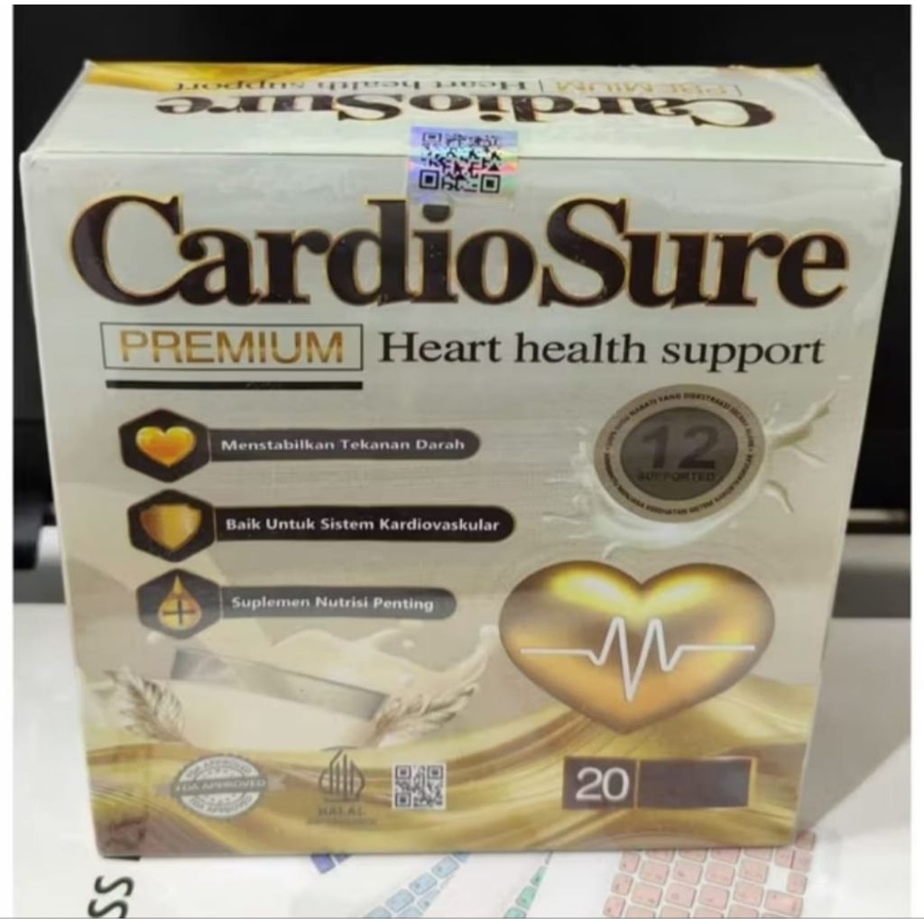 

CARDIOSURE MILK ORIGINAL SUSU OBAT HIPERTENSI TURUNKAN TEKANAN DARAH TINGGI JANTUNG & KOLESTROL ATASI ASAM URAT 1 BOX 12 SACHET SUSU BUBUK ASLI ORIGINAL