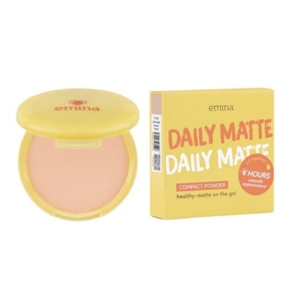 Emina Daily Matte Compact Powder Natural - Bedak Padat Remaja - Emina Bedak Padat
