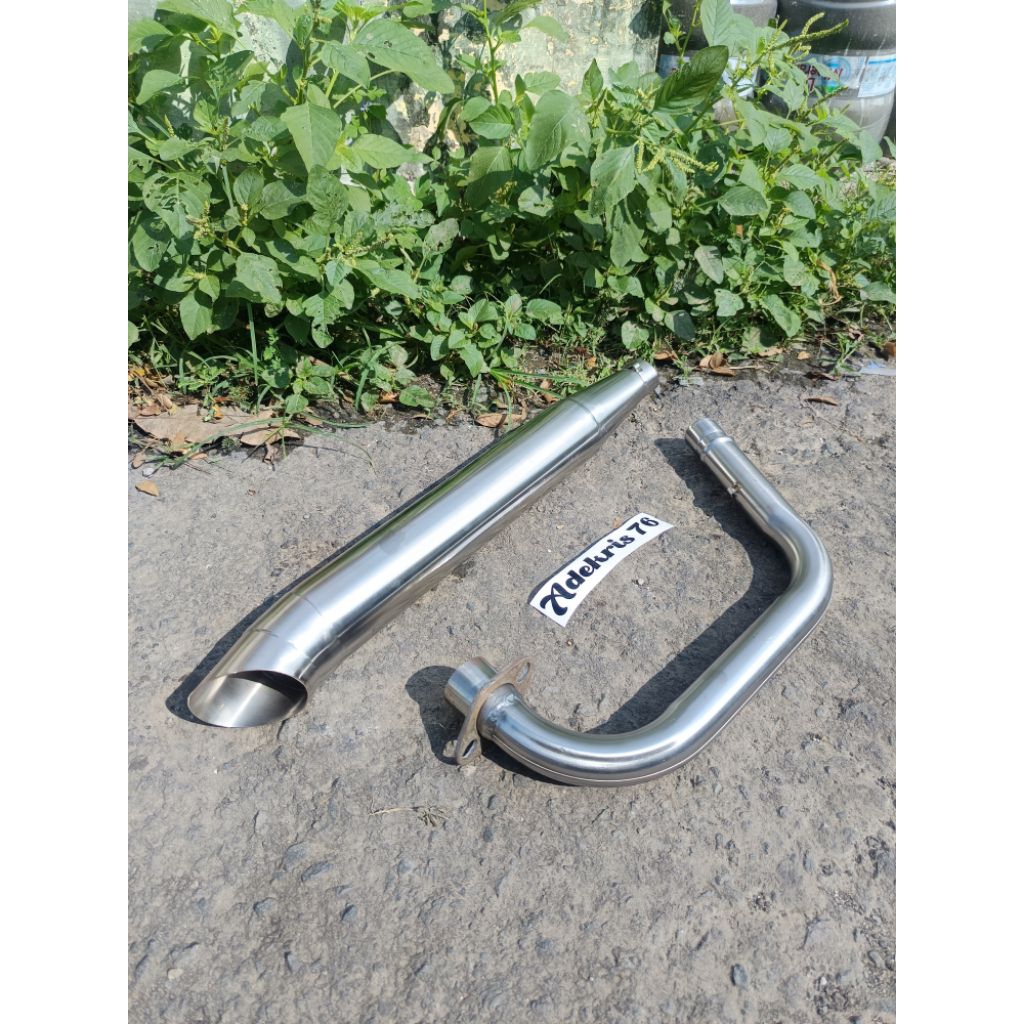 Knalpot japstyle british Custom British Bratstyle Bratcafe Stenlis Set Leheran Knalpot Motor Tiger M