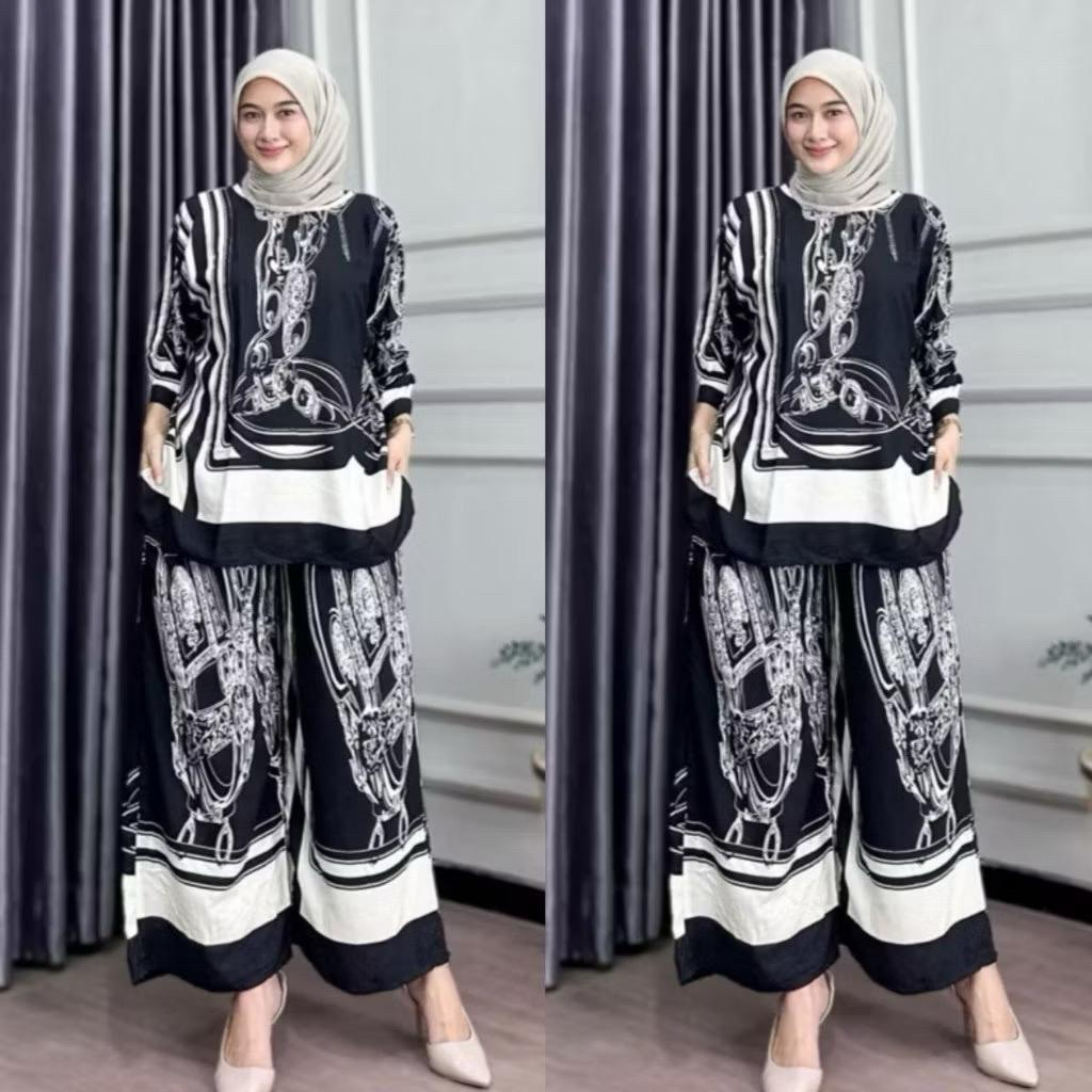 TERBARU AVICA SET RAYON LD 110 & LD 130 CELANA KULOT TANGAN BALON // ONE SET RAYON // SETELAN RAYON 