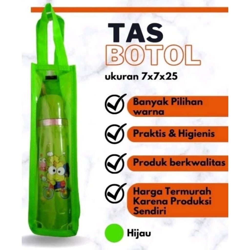 Sarung botol minum/Tas botol spunbond vs mika/Tas Madu Kemasan Botol Marjan