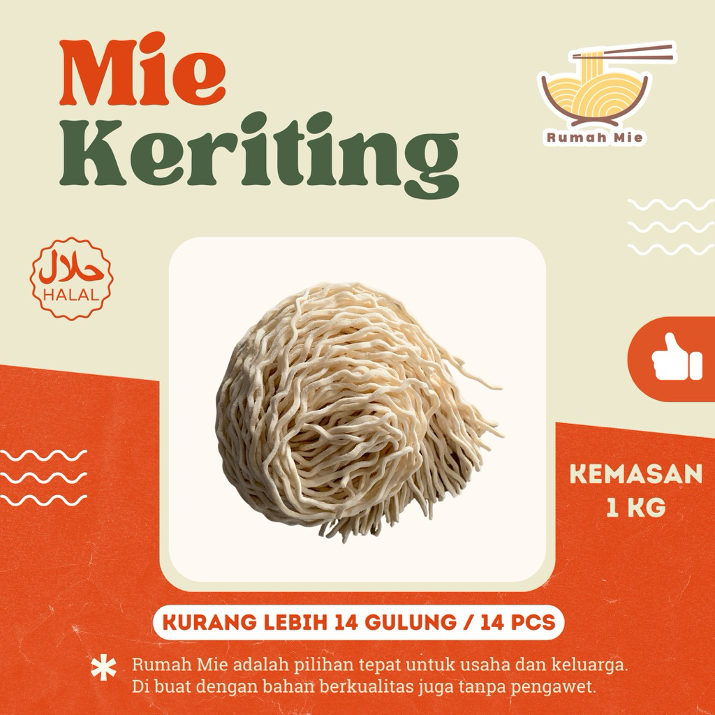 

Mie Keriting | Mie Pangsit | Mie Ayam | Mie Telur | Mie Pangist Halal (Kemasan 1 Kg)