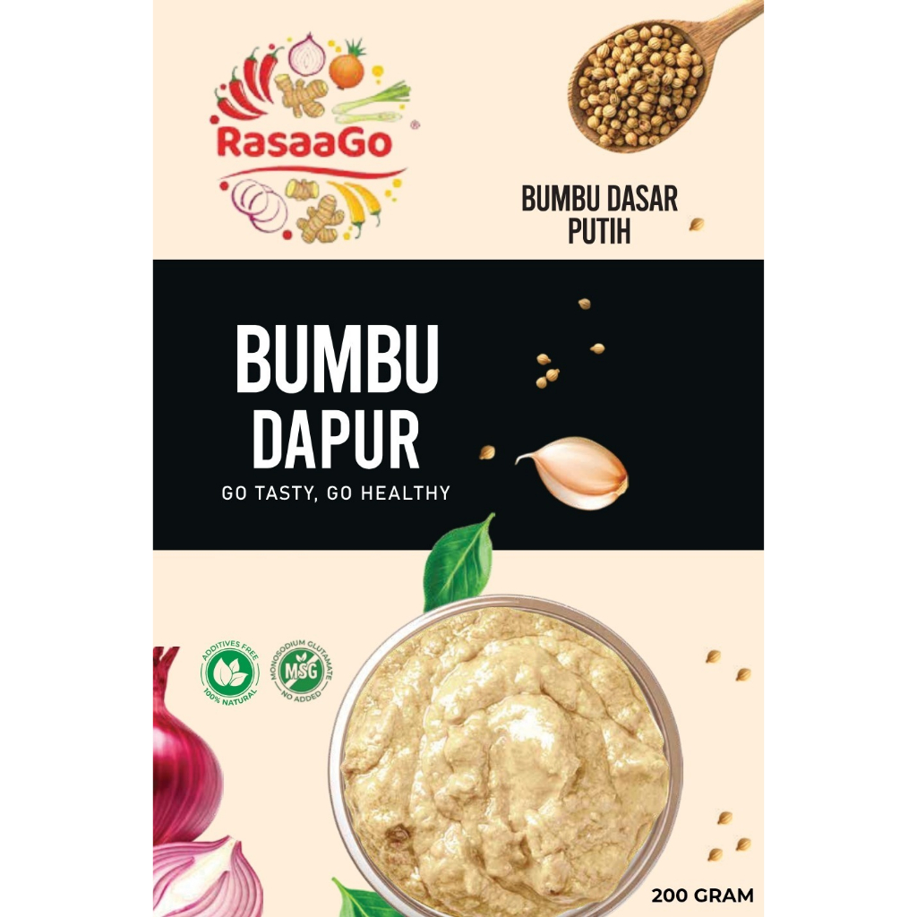 

Bumbu Dasar Putih Rasaago 200gr | Non MSG & Pengawet | Halal | Bumbu Masak Instan Fresh