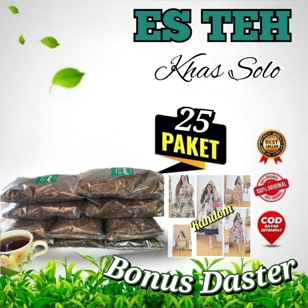 

[bonus daster]Paket 25 Teh racikan khas Solo paket usaha Warmindo Teh angkringan teh cup jumbo teh resto Es dan hangat