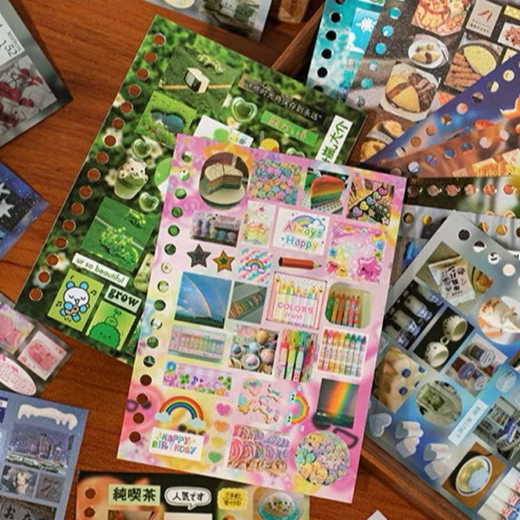 

(Time Story) 1lembar Series Heisei Retro Sticker Juminocore Stiker Japanese Style