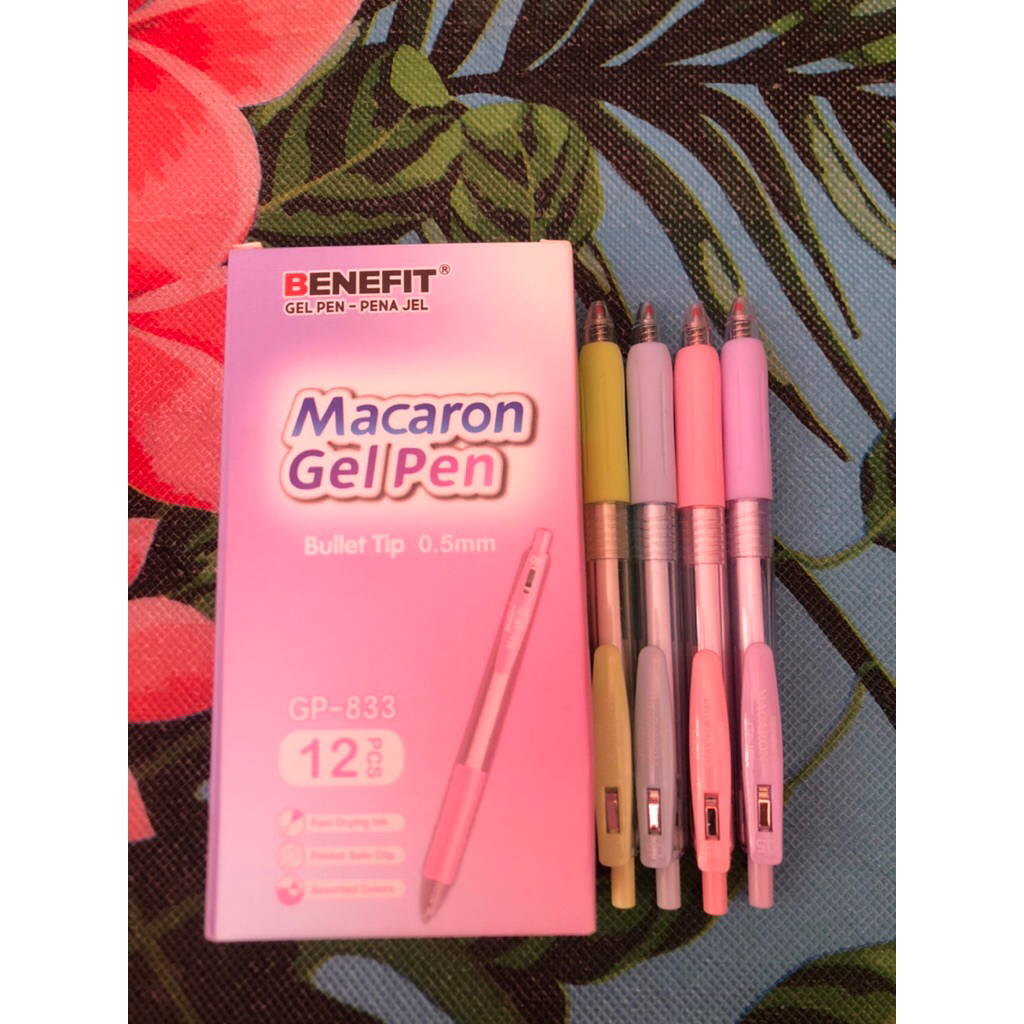 

PULPEN BENEFIT MACARON GEL PEN GP-833 PER PACK ISI (12 pcs)
