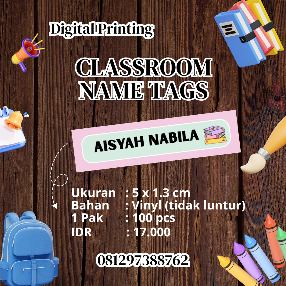 

Label Nama, Stiker Nama Anak Sekolah