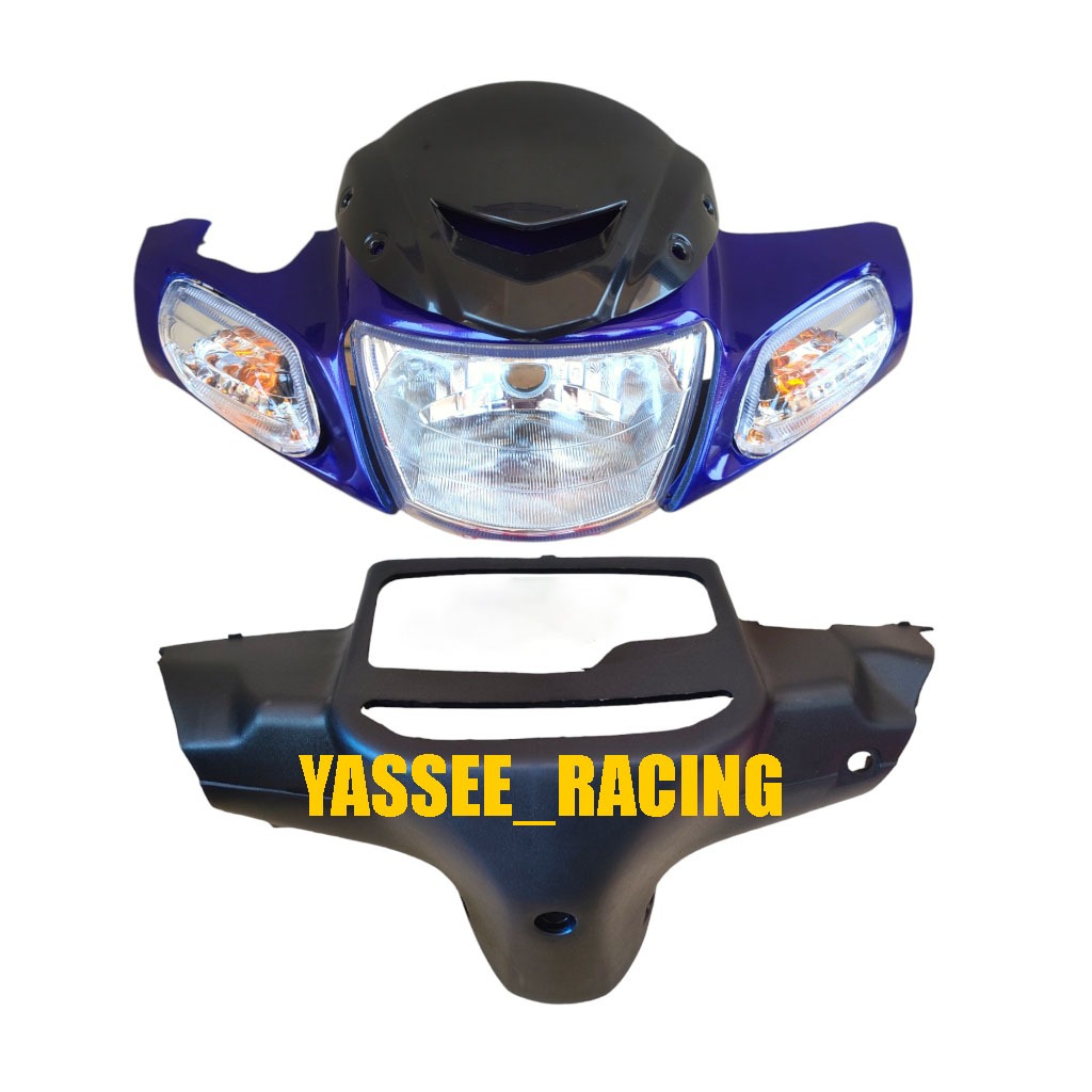 BATOK MOTOR FIZ R / BATOK KEPALA DEPAN BELAKANG YAMAHA FIZ R LENGKAP DENGAN REFLEKTOR SEN VISOR