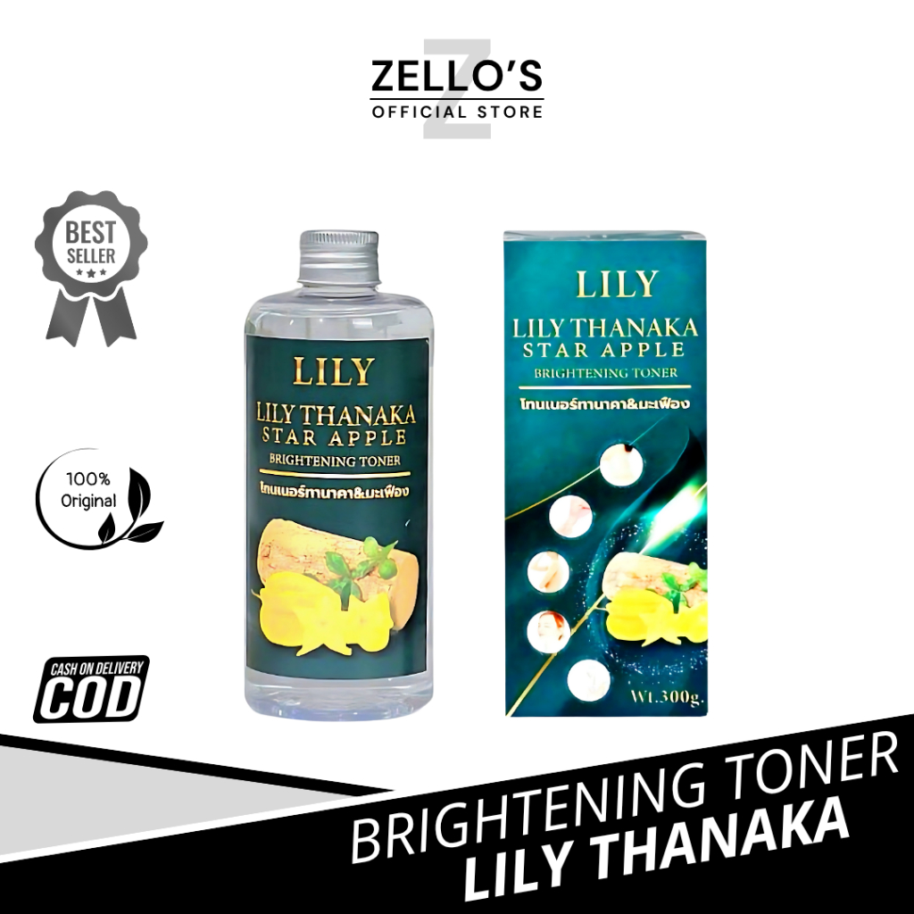Lily Thanaka Star Apple Brightening Toner | Toner Pemutih Wajah Alami, Glowing & Cerah