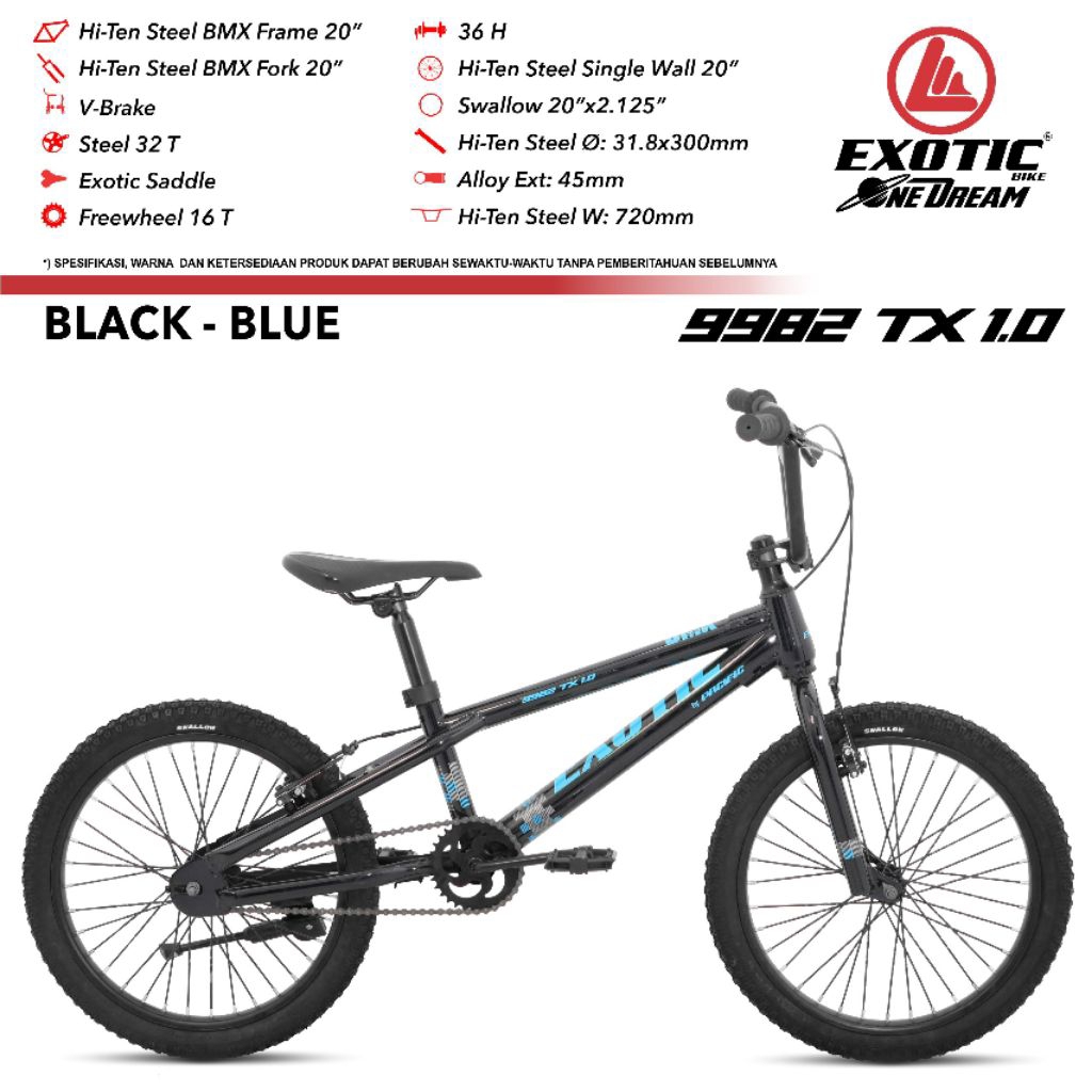 SEPEDA BMX 20 inch EXOTIC ET - 9982TX 1.0 BY Pacific