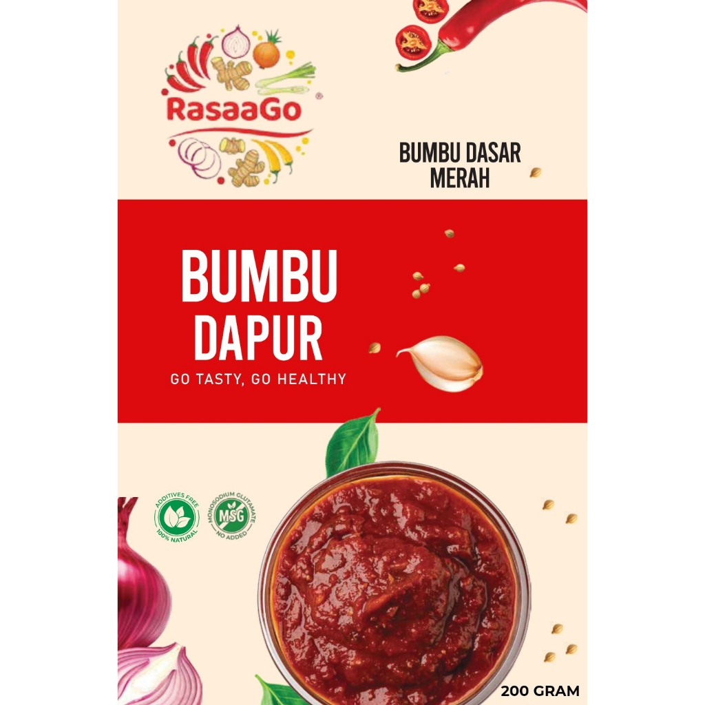

Bumbu Dasar Merah Rasaago 200gr | Non MSG & Pengawet | Halal | Bumbu Masak Instan Fresh